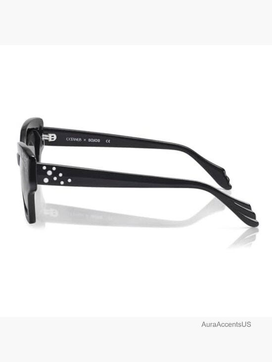 Square Cat Eye Limited-Edition Polarized Sunglasses Pearl Accents main image 6